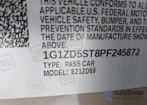 2023 Chevrolet Malibu Fwd 1Lt from USA, damaged, VIN 1G1ZD5ST8PF245872